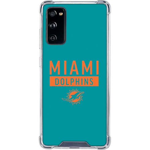 NFL Miami Dolphins Teal Performance Series Galaxy S20 FE Clear Case
